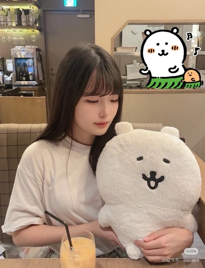 Nagano自嘲熊| Characters Nagano bear Hugging fluffyPlush超好rua白熊毛茸茸玩偶/公仔|約H400 x W280 x D170mm