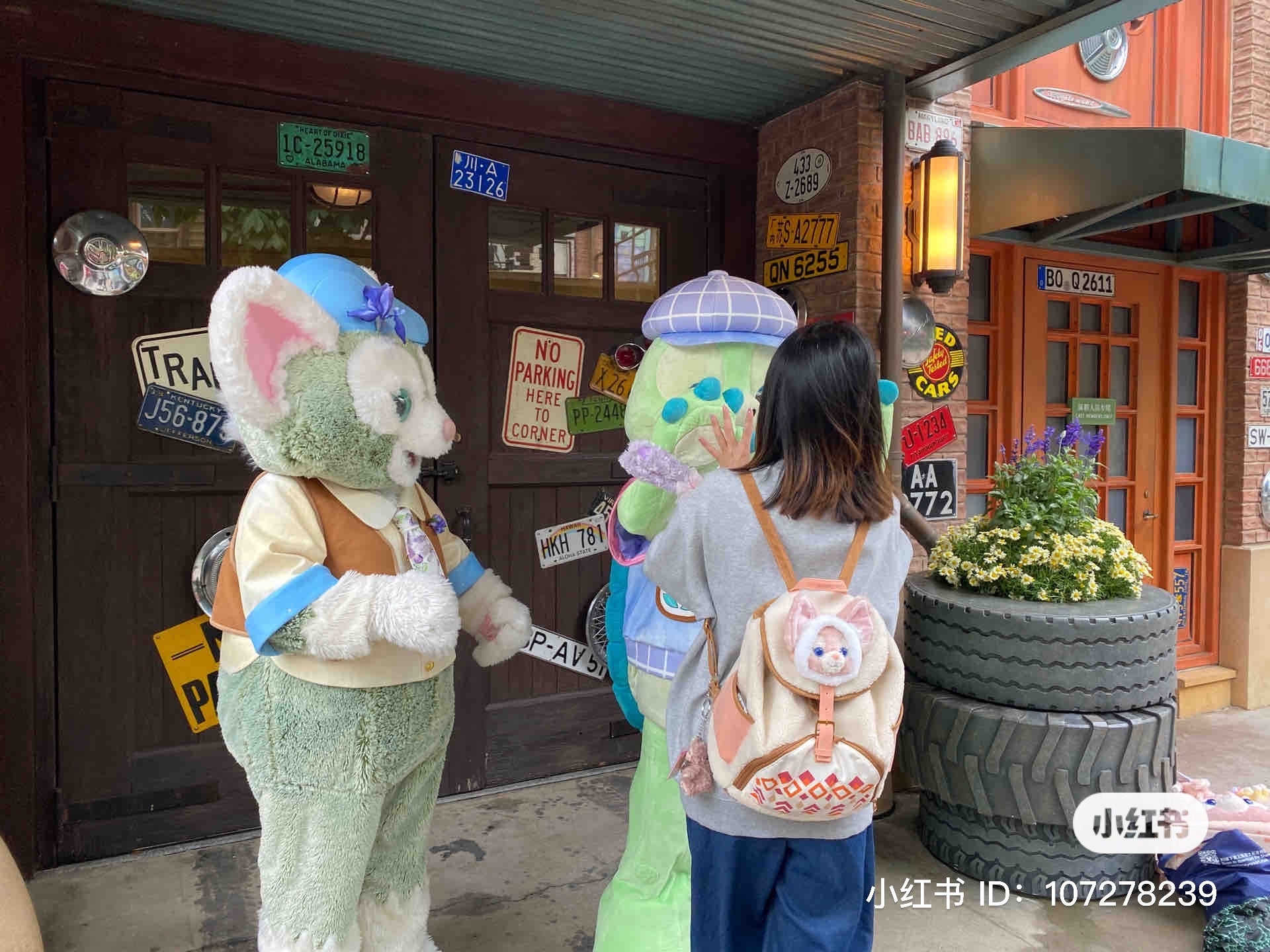 Disney SH|小小梦想家系列毛茸茸贝儿多功能双肩包/书包/大容量耐装