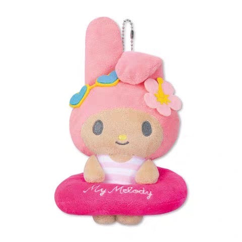 Sanrio|Avail summer tanned  swimming ring Mascot Holder /Plush Keychain