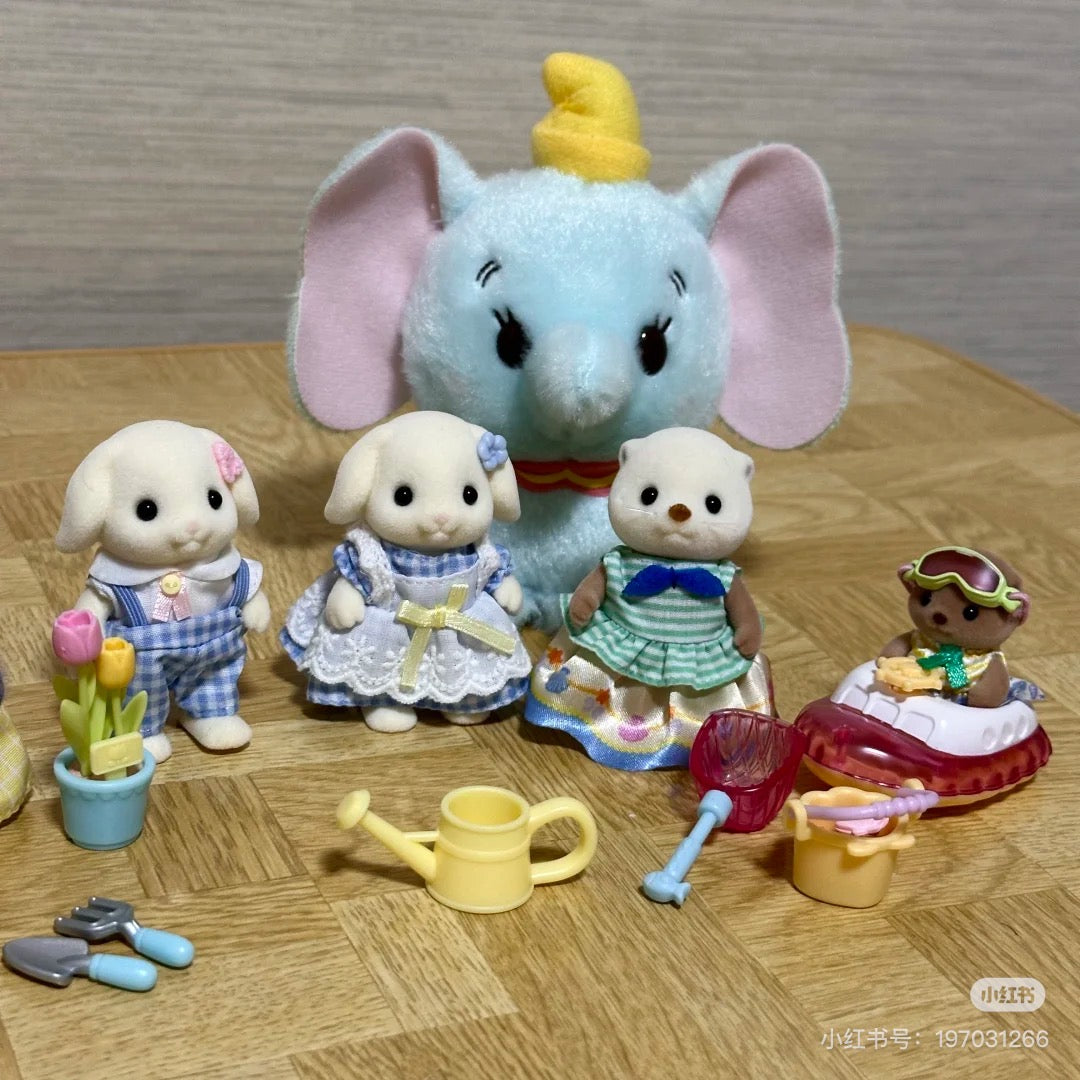 SylvanianFamilies森贝儿家族|Blossom Gardening Set - Flora Rabbit Brother & Sister芙罗拉兔家族/垂耳兔花卉园艺套组5736
