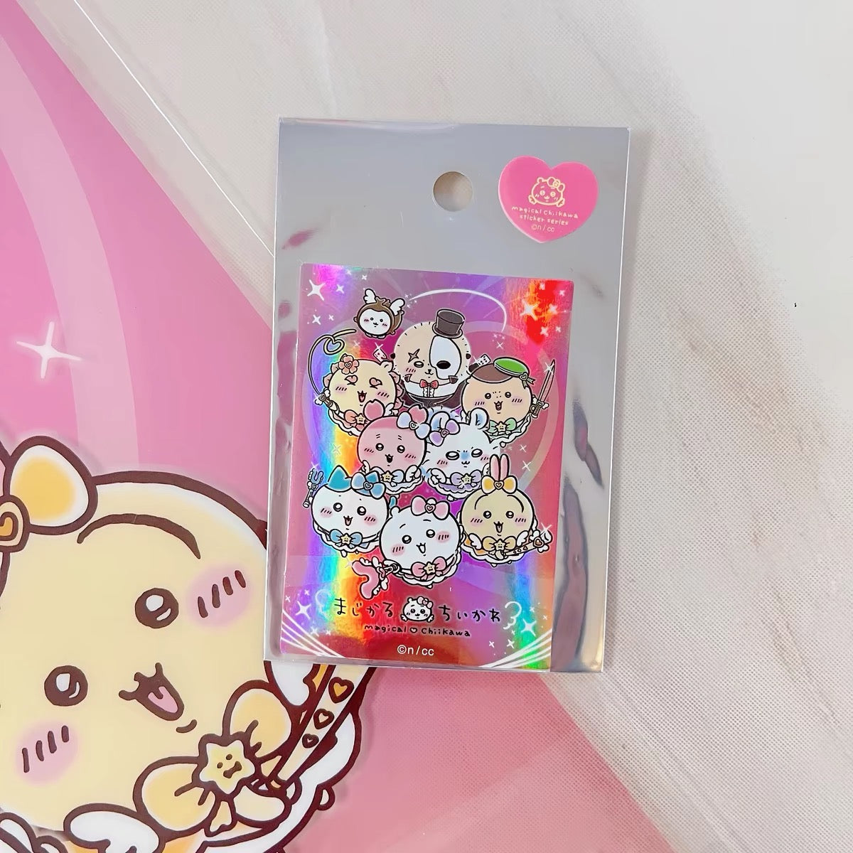 Chiikawa 吉伊卡哇|超魔法少女/小魔仙系列大张镭射偏光闪闪贴纸/手机贴/行李箱贴