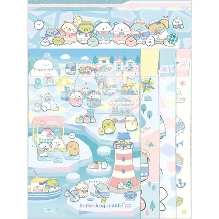 Sumikko gurashi角落生物|白熊的故乡系列信封信纸套装|约190×142mm