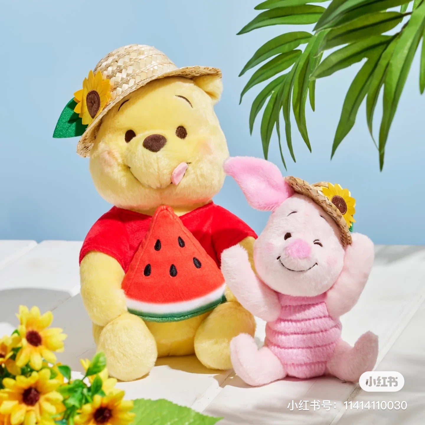 Disney|2024 Winnie the Pooh草帽系列公仔|約高さ26×幅14.5×奥行き18cm
