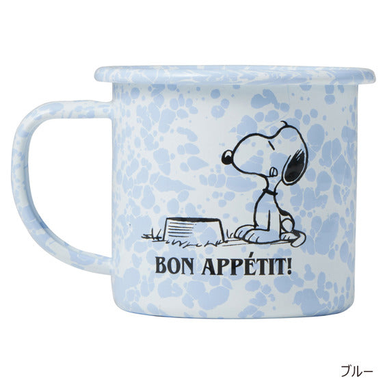 Snoopy史努比|PEANUTS×CROW CANYON HOME联名复古琺瑯杯|約直径9×H8cm