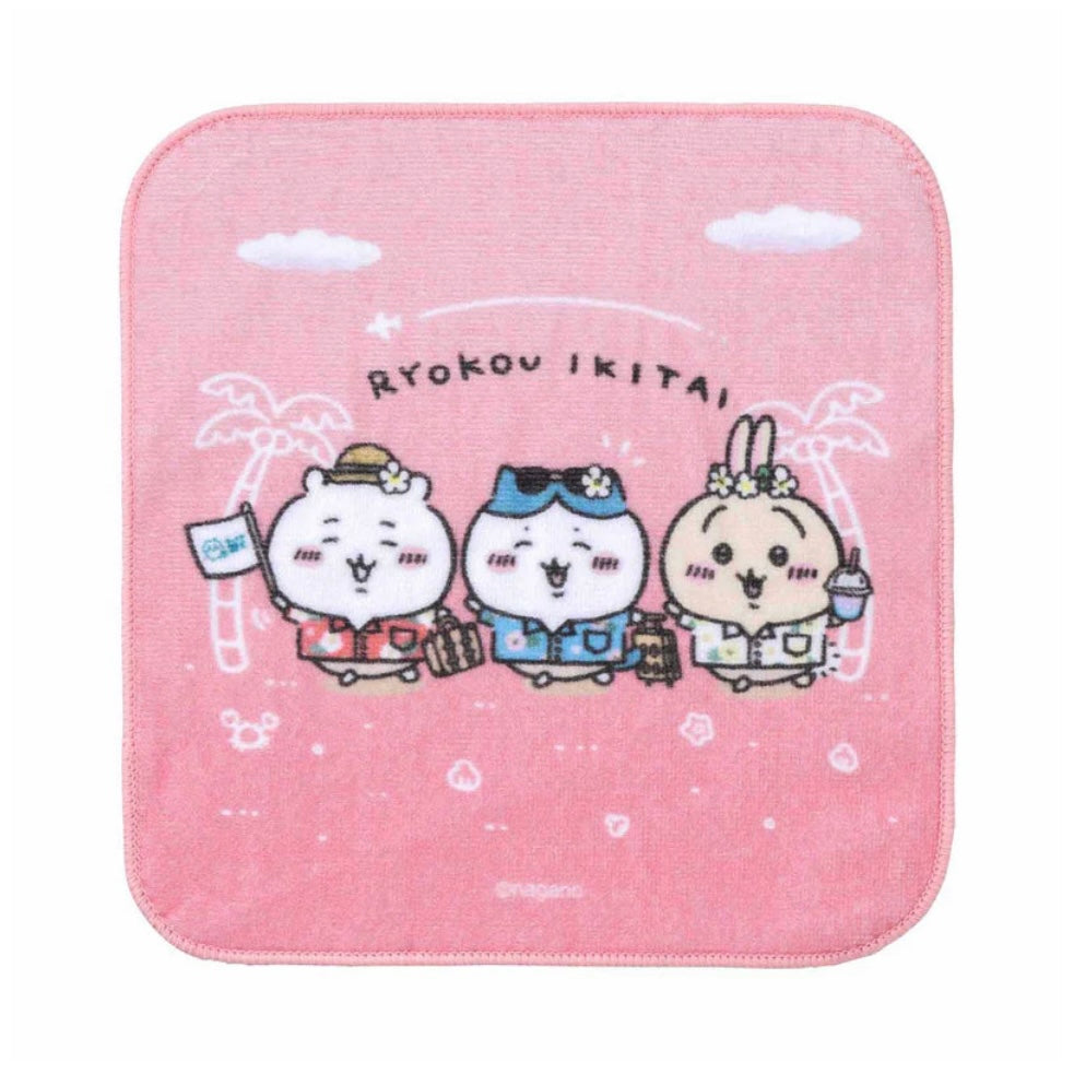 Chiikawa 吉伊卡哇|旅行观光系列可爱纯棉小方巾/小毛巾|约H200×W200mm