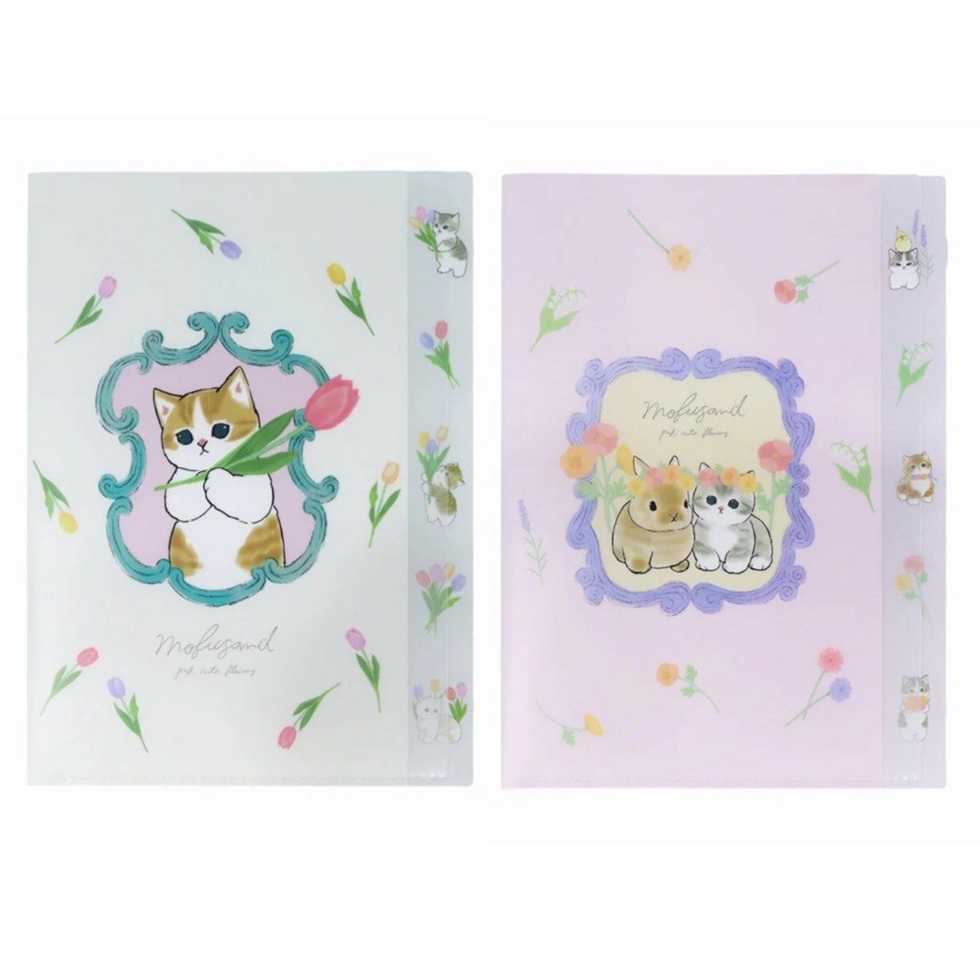 Mofusand|鲨鱼猫春日花花系列多层式A4文件夹|約W225×H310mm×D2mm