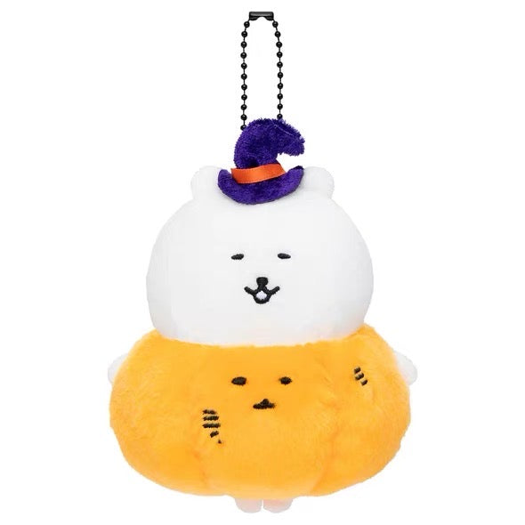 Nagano嘲讽熊|Characters Pumpkin Nagano Bear Mascot万圣节南瓜装白熊毛绒挂件/包挂|约H130 x W105 x D100mm