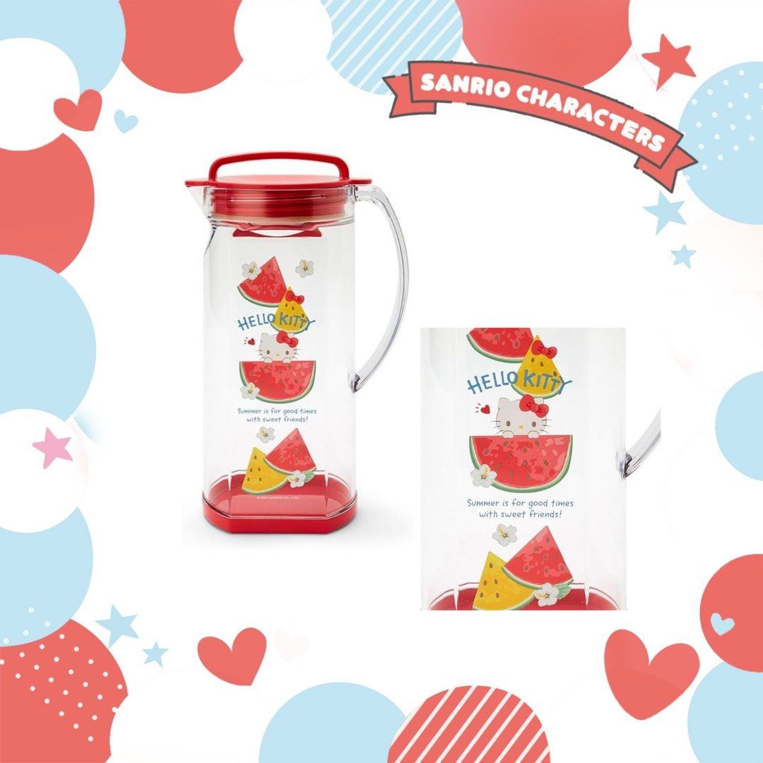 Sanrio|大容量耐热树脂水壶|约14.4×9.6×24.2cm