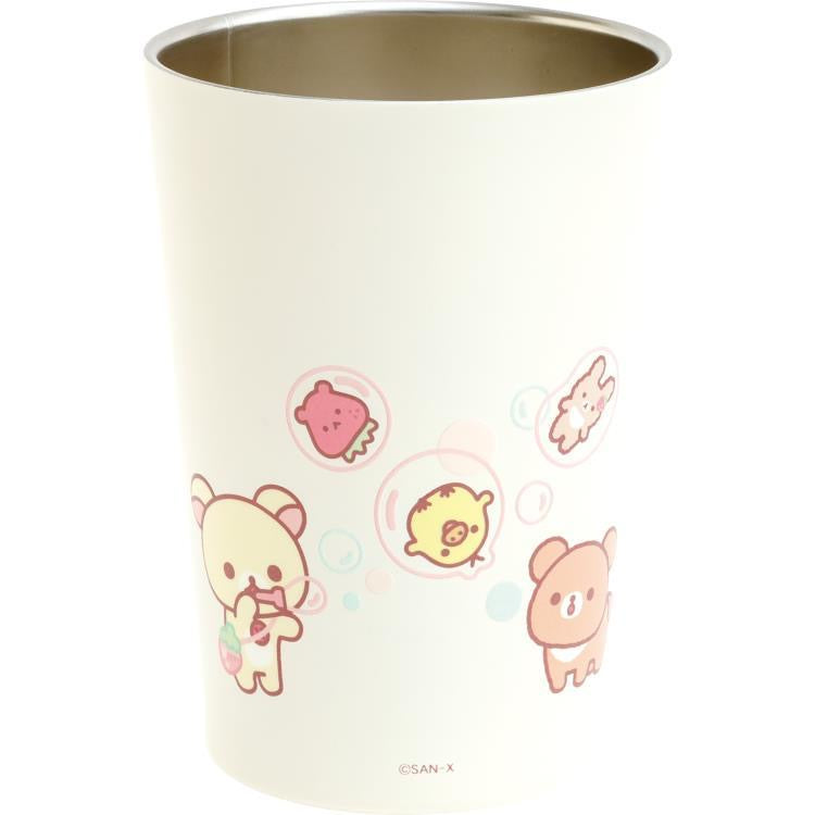 Rilakkuma轻松熊|草莓日系列两用保温保冷3d立体浮雕印刷图案杯|450ml