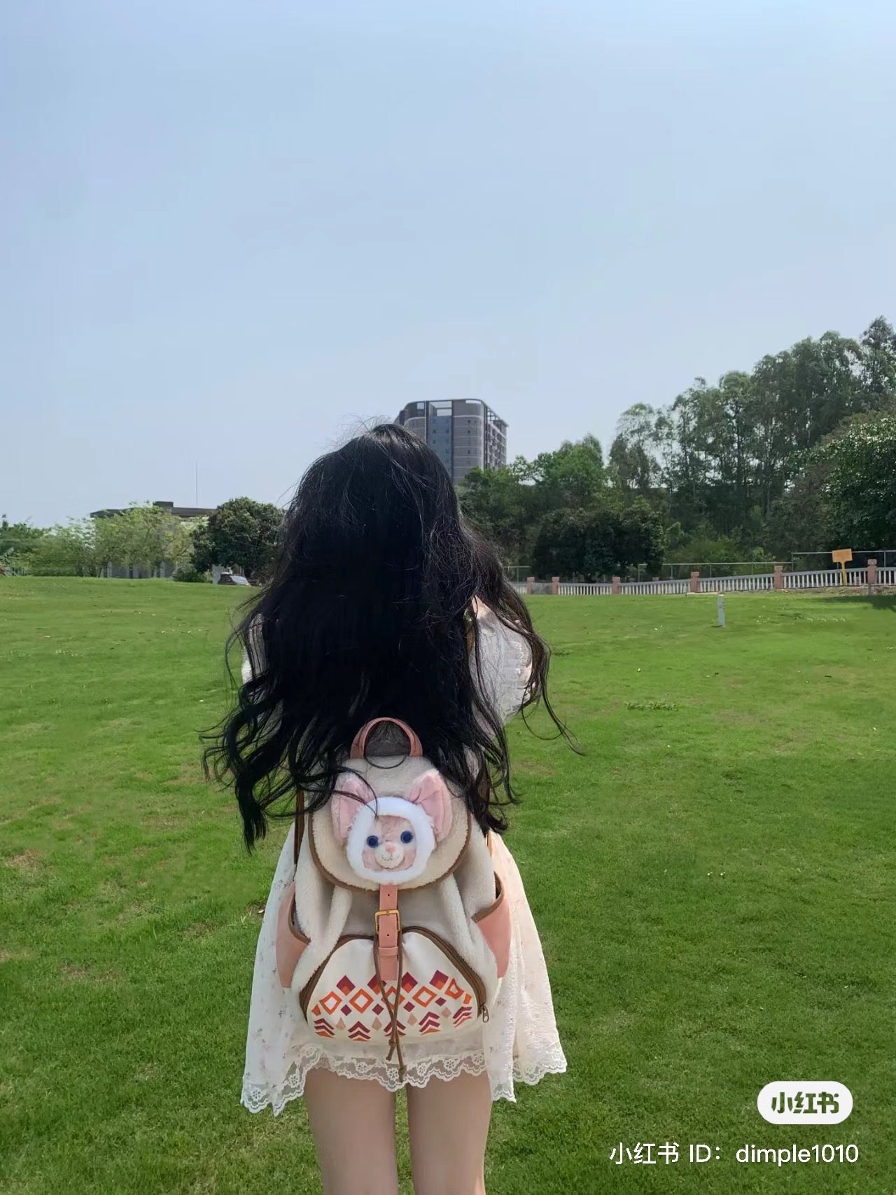 Disney SH|小小梦想家系列毛茸茸贝儿多功能双肩包/书包/大容量耐装