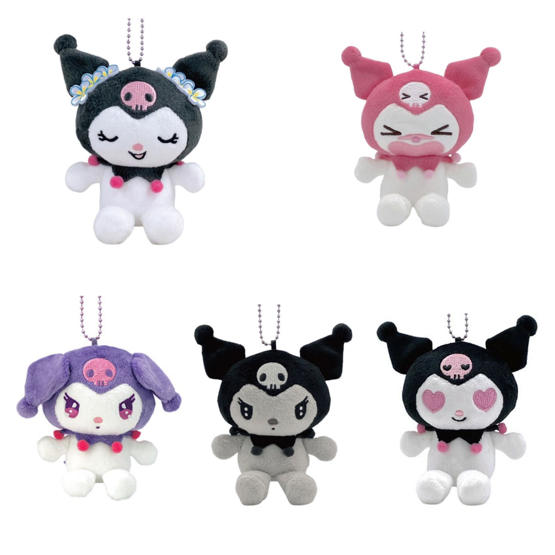 Sanrio|Kuromi 20th Anniversary Nurse Mascot Holder /Plush Keychain|H11 x W10 x D5.5cm approx.