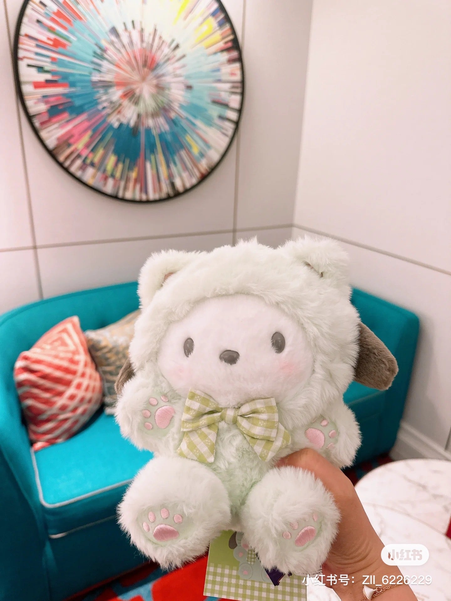 Sanrio|2024奶fufu的限定肉球猫咪系列玩偶/公仔/肉垫垫/粉爪爪/如拿铁系列一样好摸|约17 x 17 x 9cm