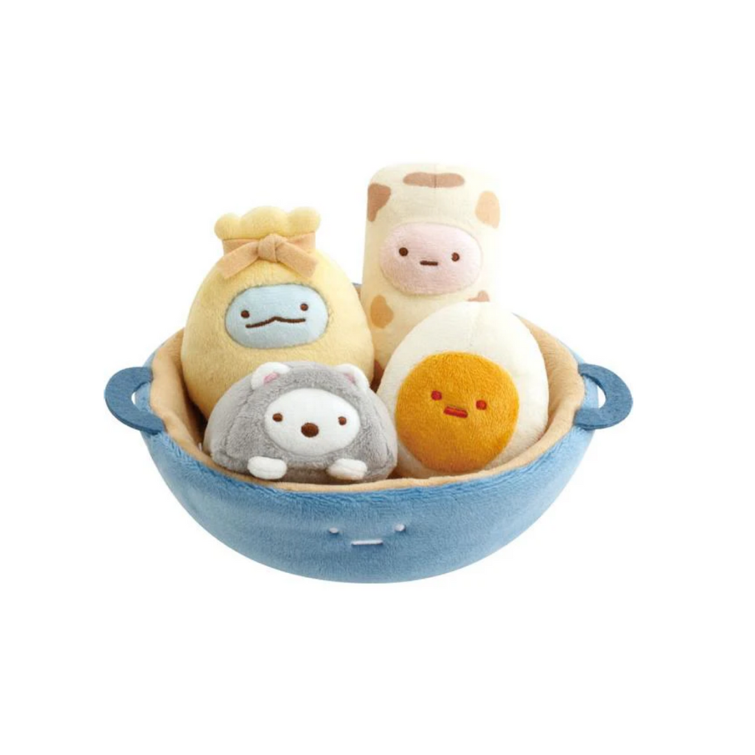 Sumikko gurashi角落生物|Waku Waku Tapioca Convenience Store - Oden Plush Toy Set San-X哇哇哇木薯便利店关东煮毛绒玩偶套组/手玉|约80×160×155mm