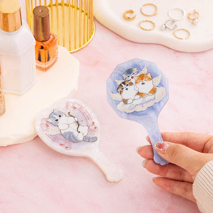 Mofusand|Cupid & Angel Cat Nyan Hand Mirror|110×65mm approx