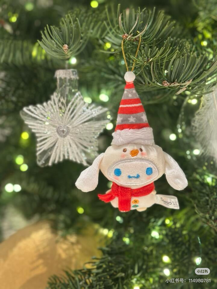 Sanrio三丽鸥|Secret Mascot Brooch - Christmas 2024 Blind Box圣诞限定毛绒玩偶挂件胸针盲盒/全8种|1枚入