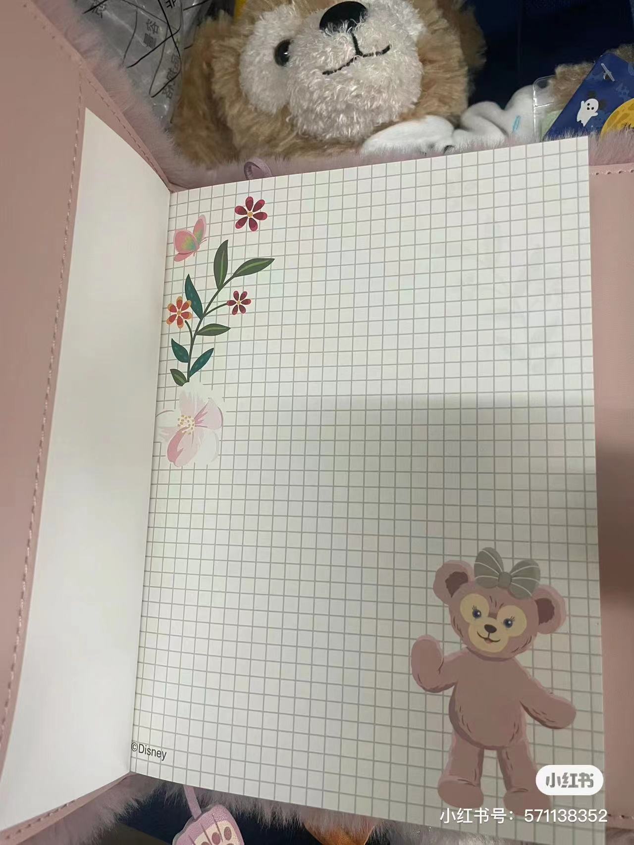 Disney SH|多角色可爱毛绒绒笔记本/内页有卡通图案