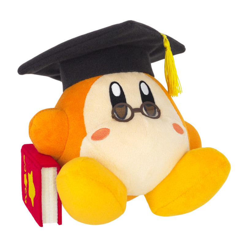 Kirby|戴眼镜学士服/小博士/毕业瓦豆毛绒玩偶/小公仔 | 约W16×D18×H16cm