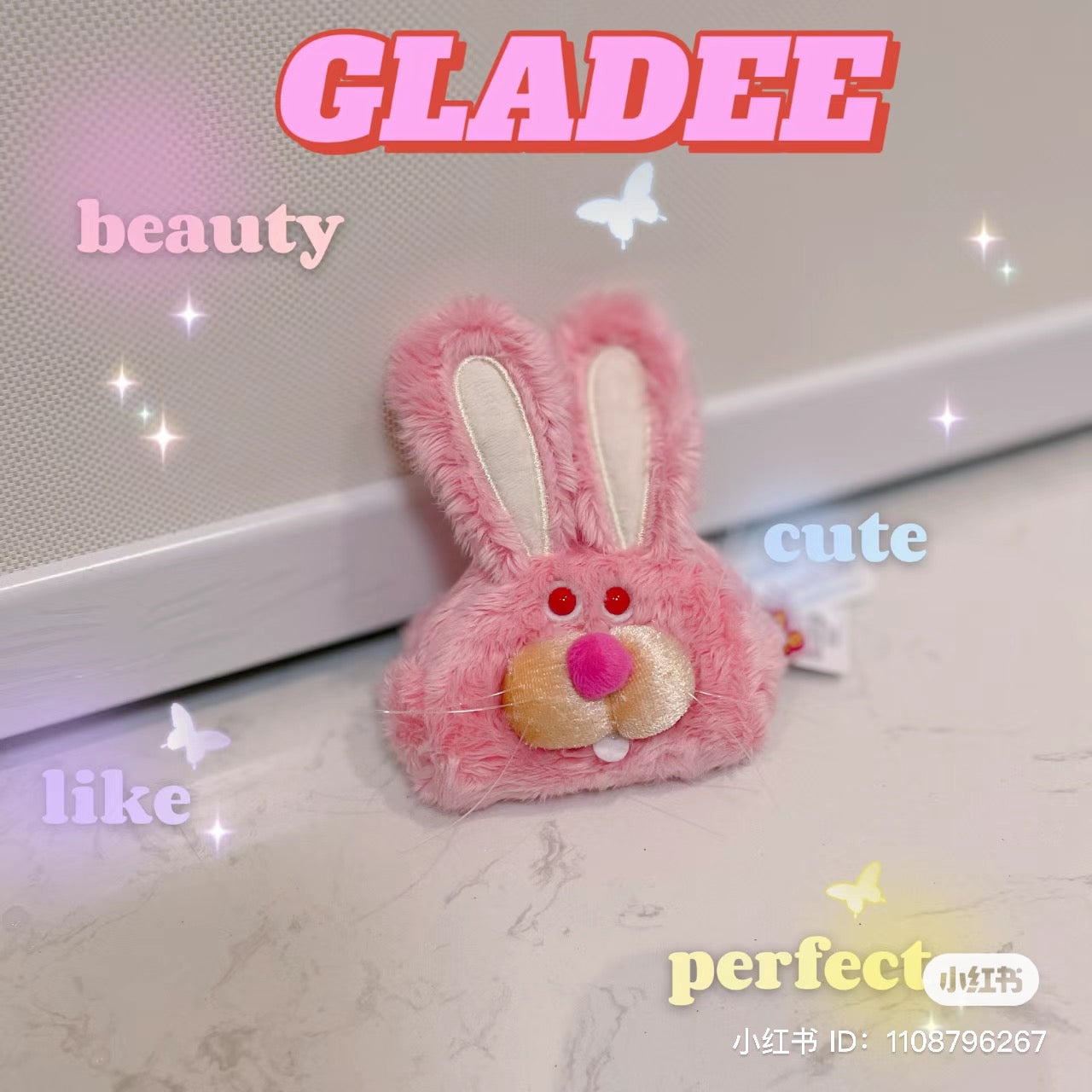 Gladly gladee|粉兔兔无线耳机手袋零钱包/Airpods收纳袋/耳机包