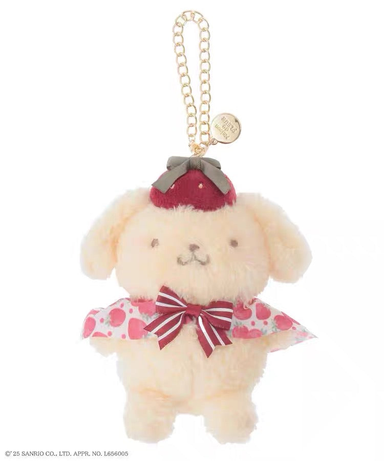 Sanrio|Maison de FLEUR (Strawberry Newspaper Collaboration Mascot Holder /Plush Keychain/mdf