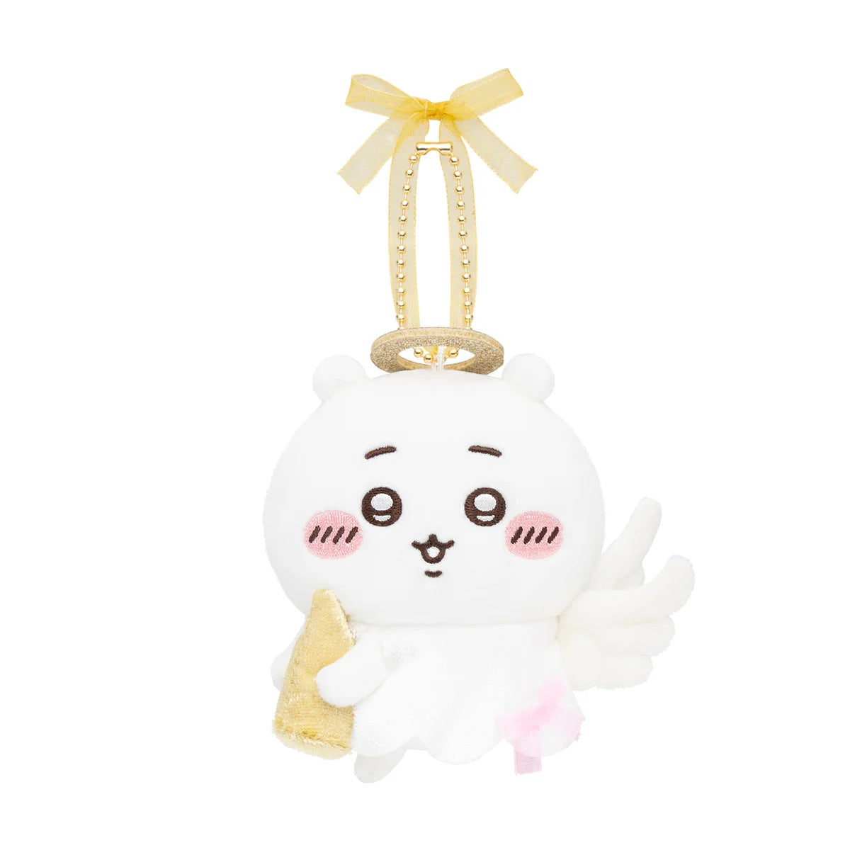Chiikawa|Nagano christmas Fluffy Angel Mascot Holder /Plush Keychain|H105×W80×D55mm approx.