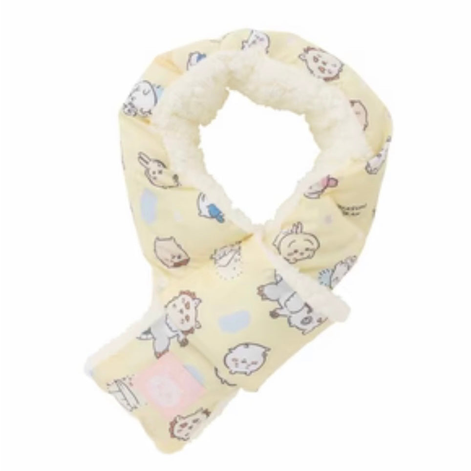 Chiikawa 吉伊卡哇|毛茸茸可爱印花围巾|約H110×W840mm