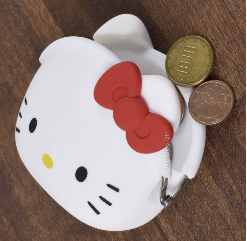 Sanrio|易清洗防水硅胶hellokitty大头零钱包|W9.7×H8.0×D4.7cm