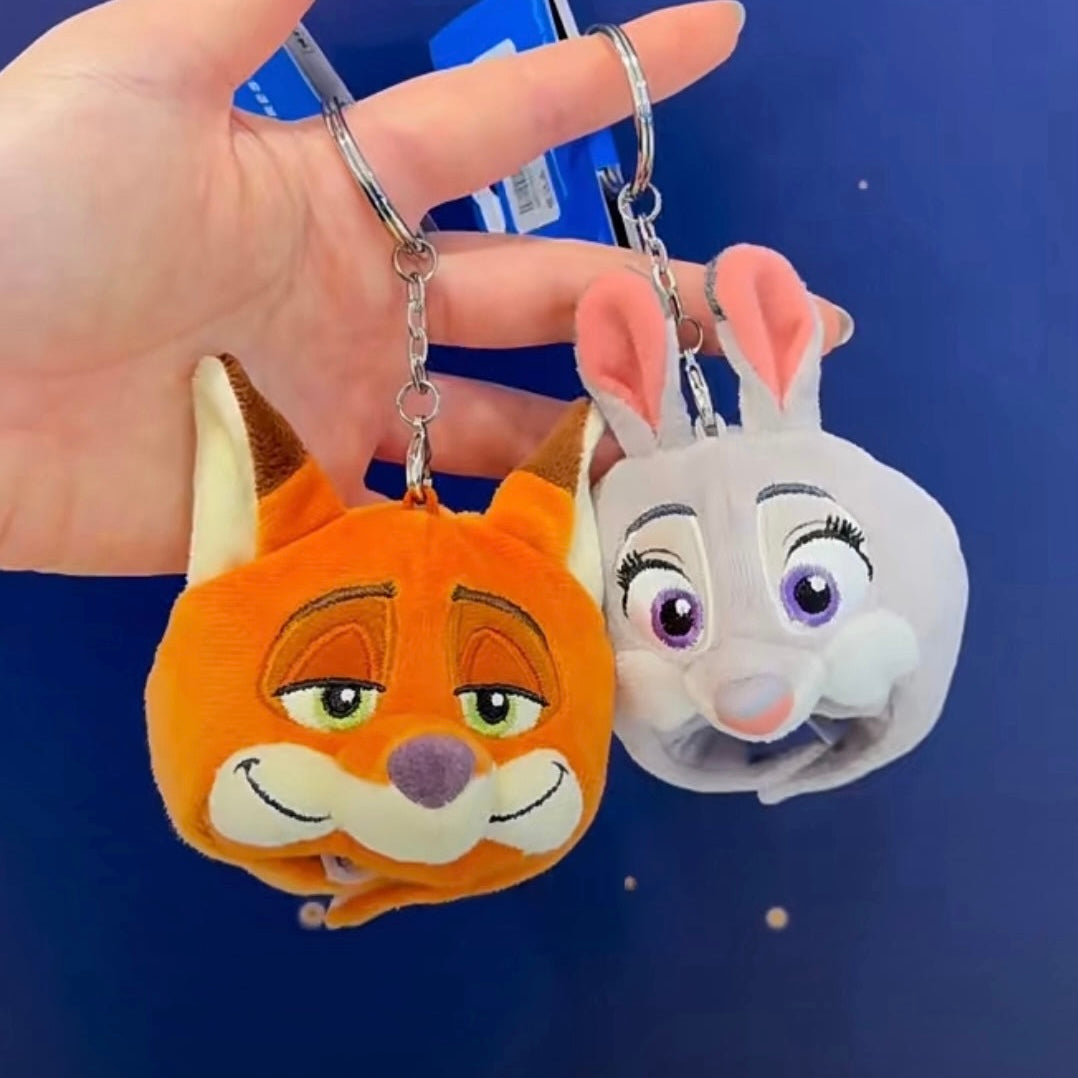 Disney|疯狂动物城尼克朱迪头套挂件