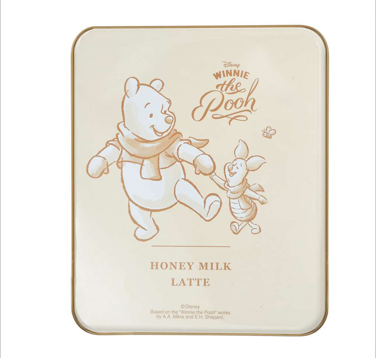 Disney|Winnie the pooh小熊维尼White pooh白色冬日限定蜂蜜拿铁/纯白收纳铁盒【24.11 】