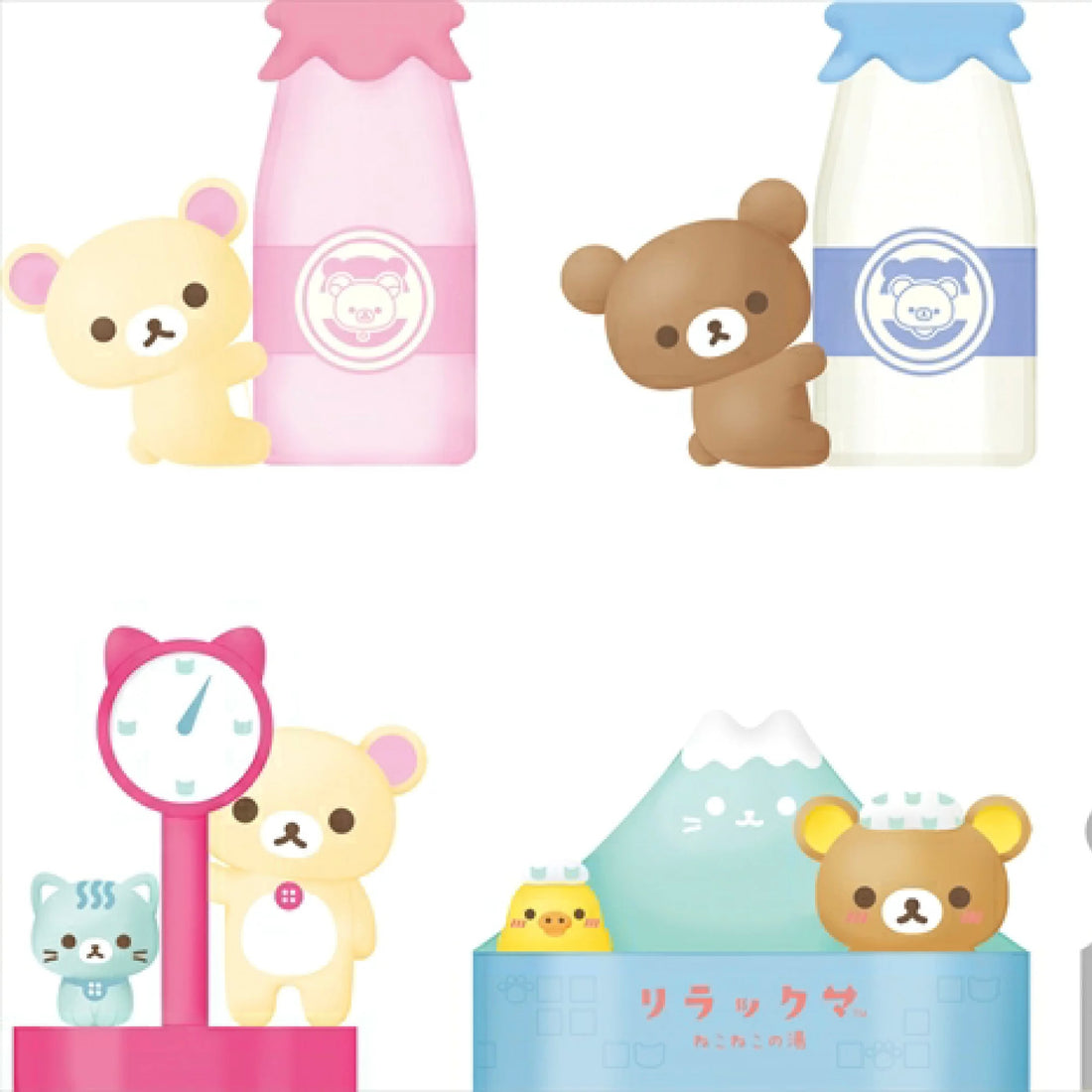 Rilakkuma轻松熊|泡汤/泡温泉系列小摆件盲盒/共6种|1盒