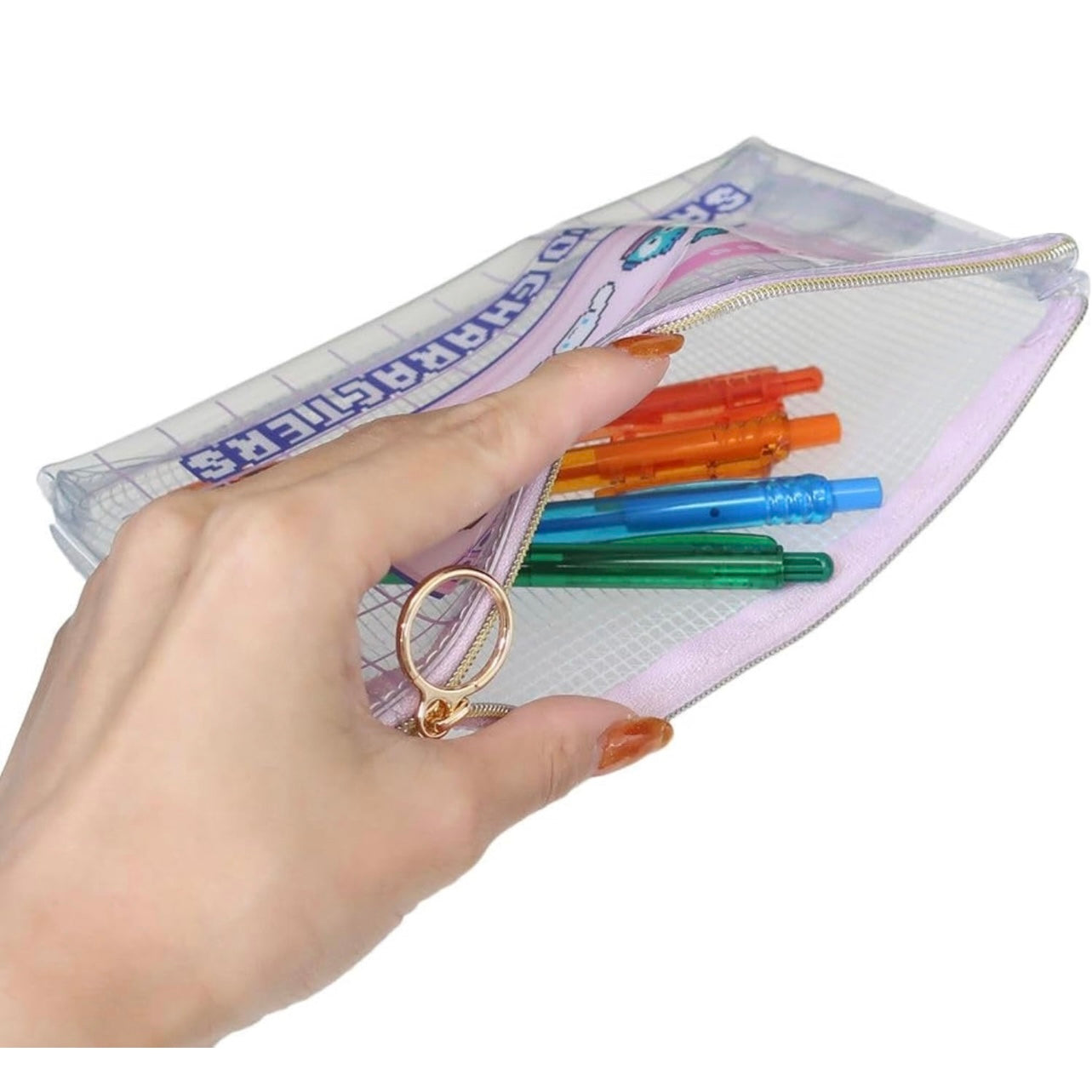 Sanrio|Clear Flat Pouch|20×2.3×12cm approx.