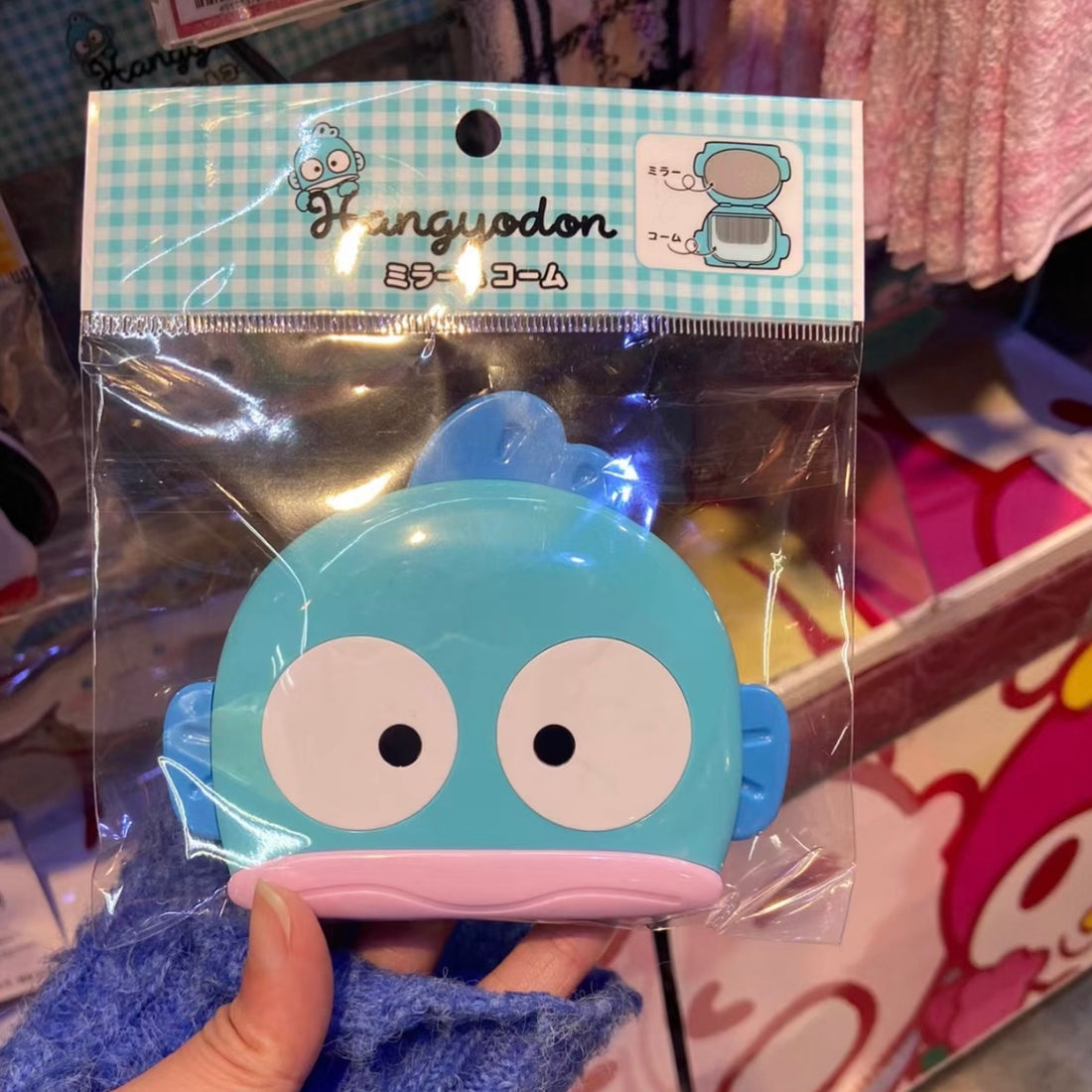 Sanrio|可爱角色大脸硅胶镜梳一体式便携镜/化妆镜