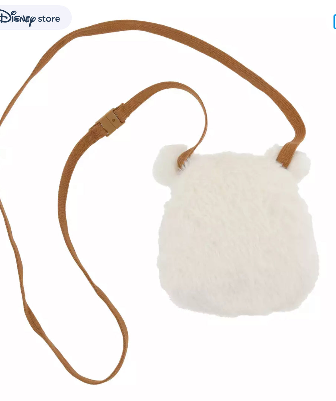 Disney|2023 Winnie the pooh小熊维尼White pooh白色冬日大脸斜背包/内里也有噗噗|高さ約16×幅15×奥行き9.5(cm)
