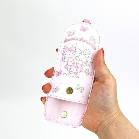 Sanrio|Pink Ribbon Key Case with Reel|70×125×8mm approx.