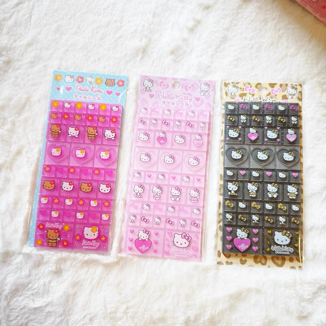 Sanrio|Hello Kitty Gogo Gal Collection Leopard 90s Tile Sticker|5.8×0.2×12cm approx.