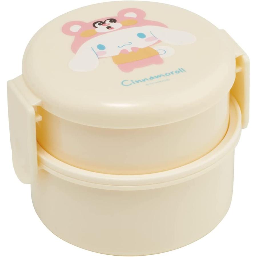 Sanrio|熊熊换装系列圆形叠装饭盒/抗菌/2段/附叉子|230+270ml
