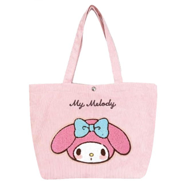 Sanrio|Corduroy Multi Purpose Tote Bag|H17×W36D14cm approx.