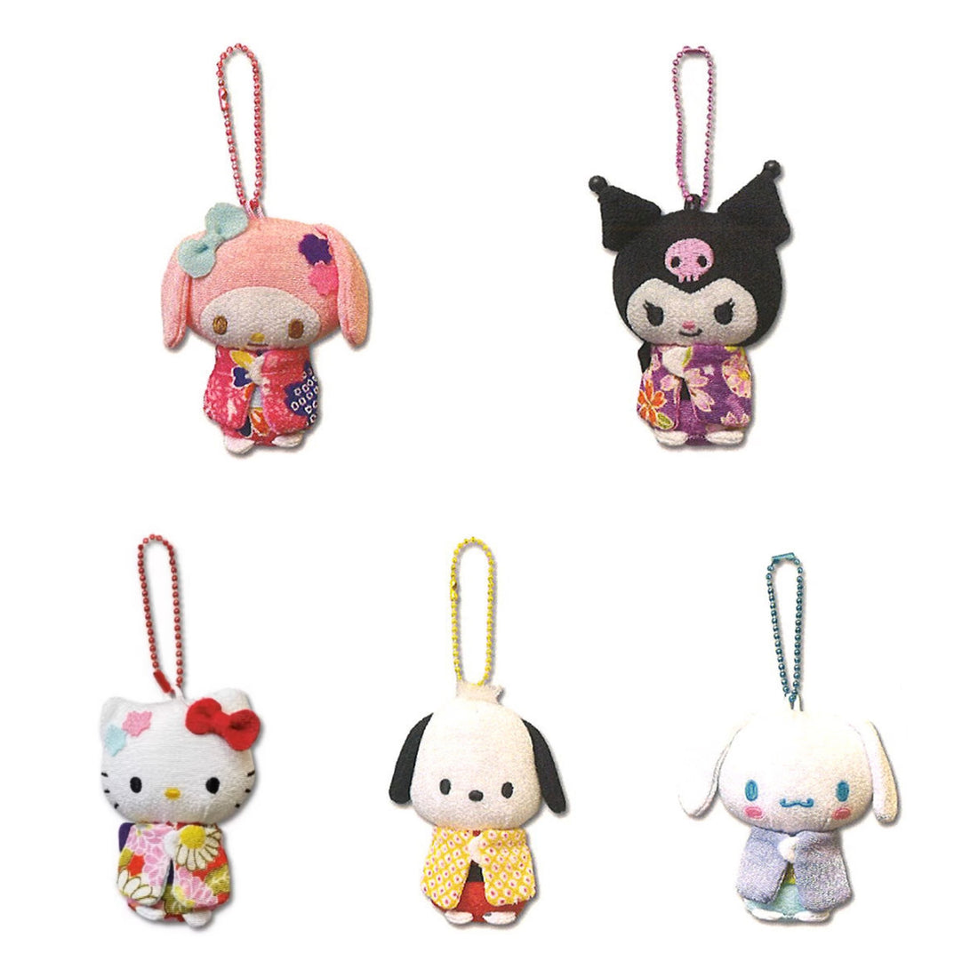 Sanrio|Kimono Mini Mascot Holder /Plush Keychain|H8cm approx.