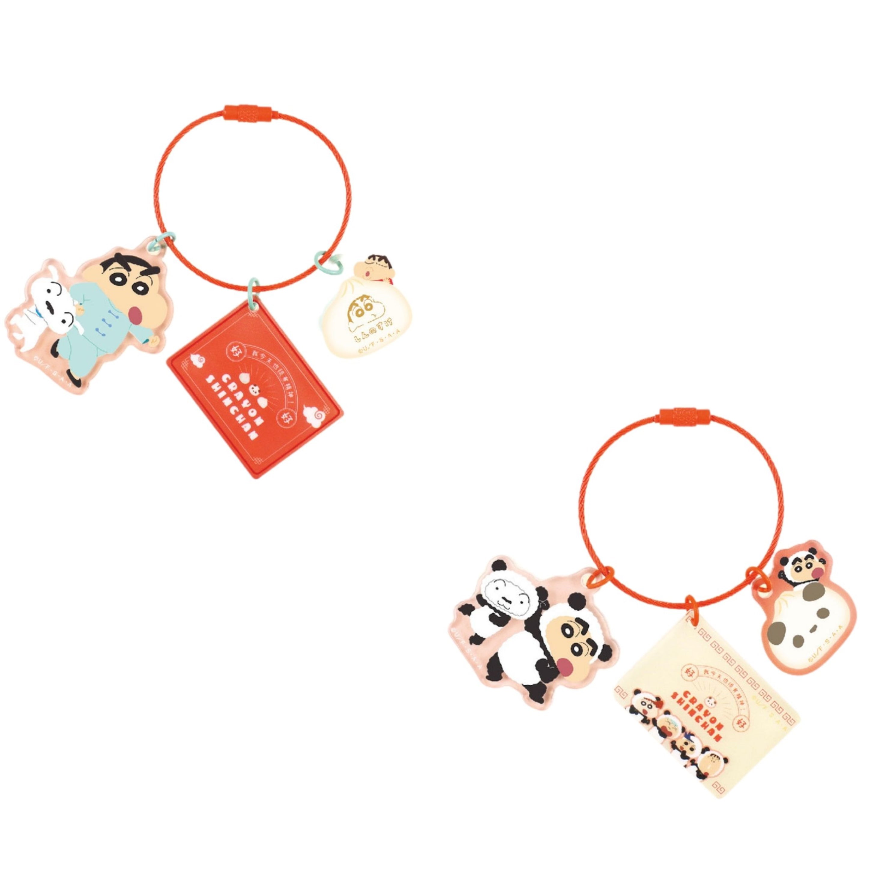 Crayon shin-chan|Chinese 3-piece Keychain|H48 x W40 x D3mm approx.