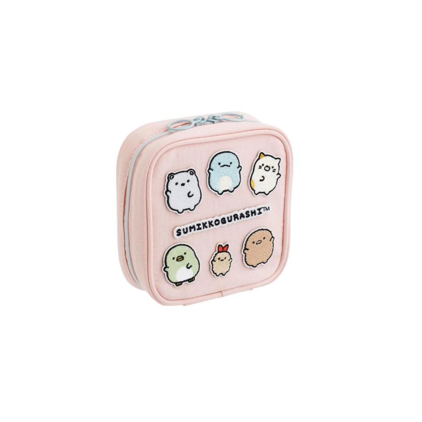 Sumikko gurashi|Character Mix Patch Series Square Mini Pouch|H125 x W125 x D50mm approx.