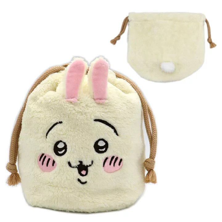 Chiikawa 吉伊卡哇|毛茸茸角色大头巾着/束口袋/防水内里|約W160×H160×D10mm