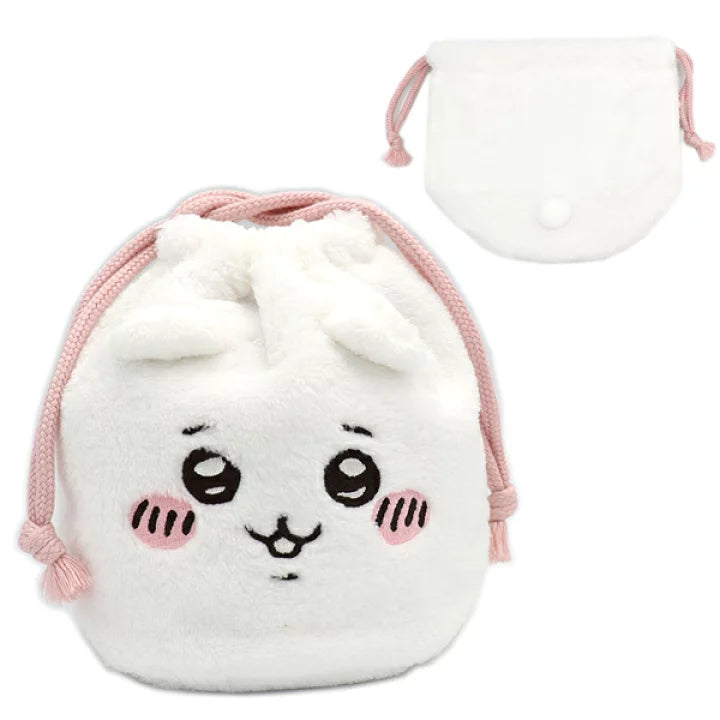 Chiikawa 吉伊卡哇|毛茸茸角色大头巾着/束口袋/防水内里|約W160×H160×D10mm