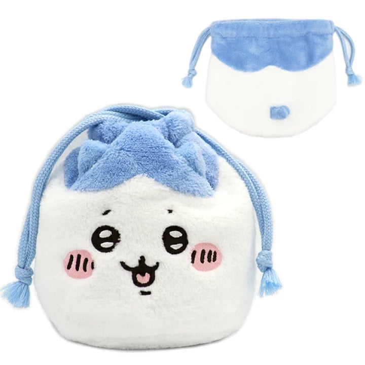 Chiikawa 吉伊卡哇|毛茸茸角色大头巾着/束口袋/防水内里|約W160×H160×D10mm