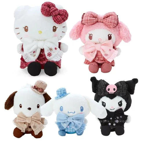 Sanrio|冬季限定小香风角色玩偶/公仔|約幅21×奥行13.5×高さ25cm