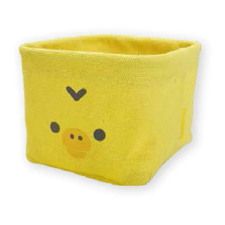 Rilakkuma轻松熊|毛茸茸桌面收纳盒/储物盒|約H90×W120×D120mm