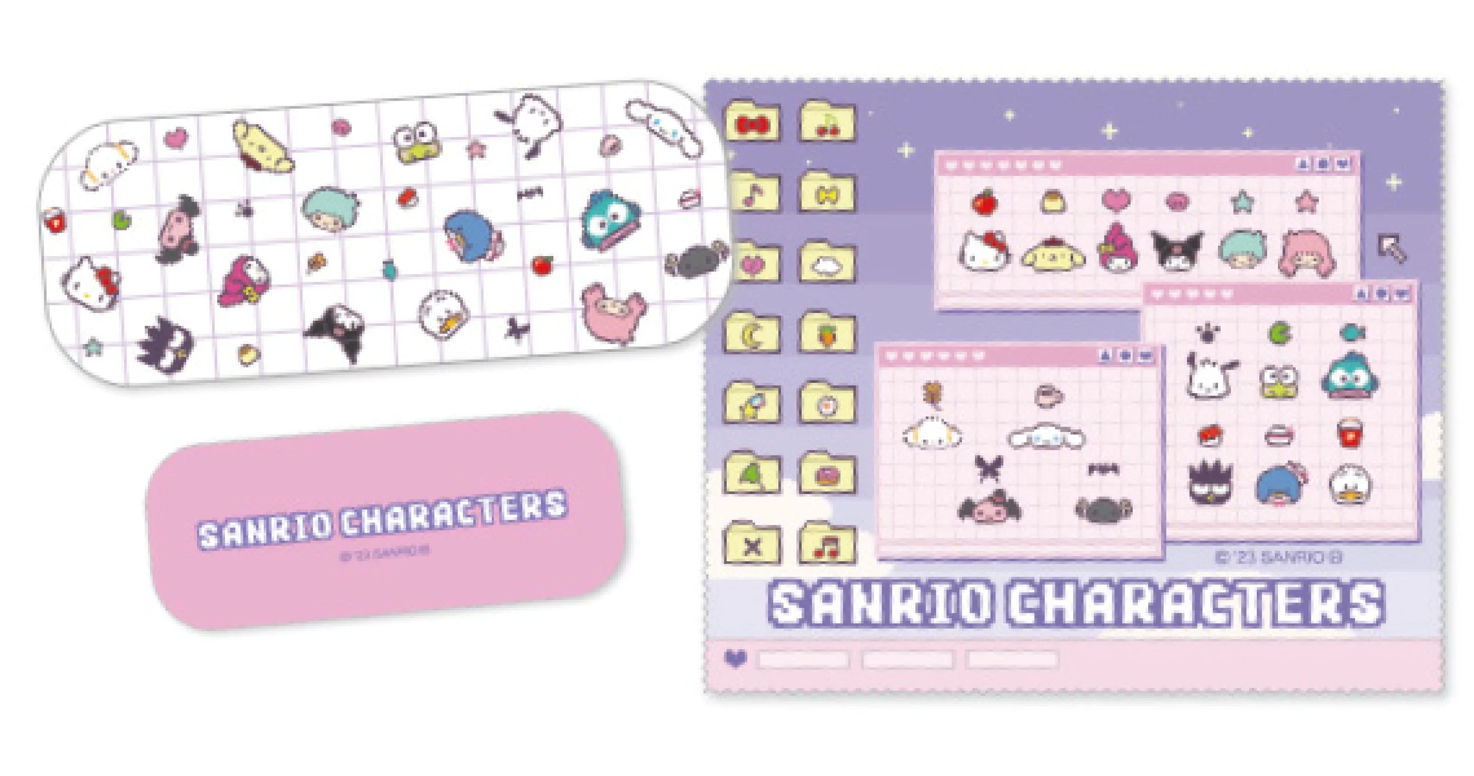 Sanrio|角色小印花眼镜盒|約H:60mm×W:160mm×D:40mm