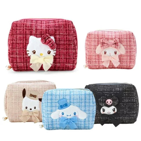 Sanrio|冬季限定小香风角色化妆包|約幅15×奥行8×高さ12cm