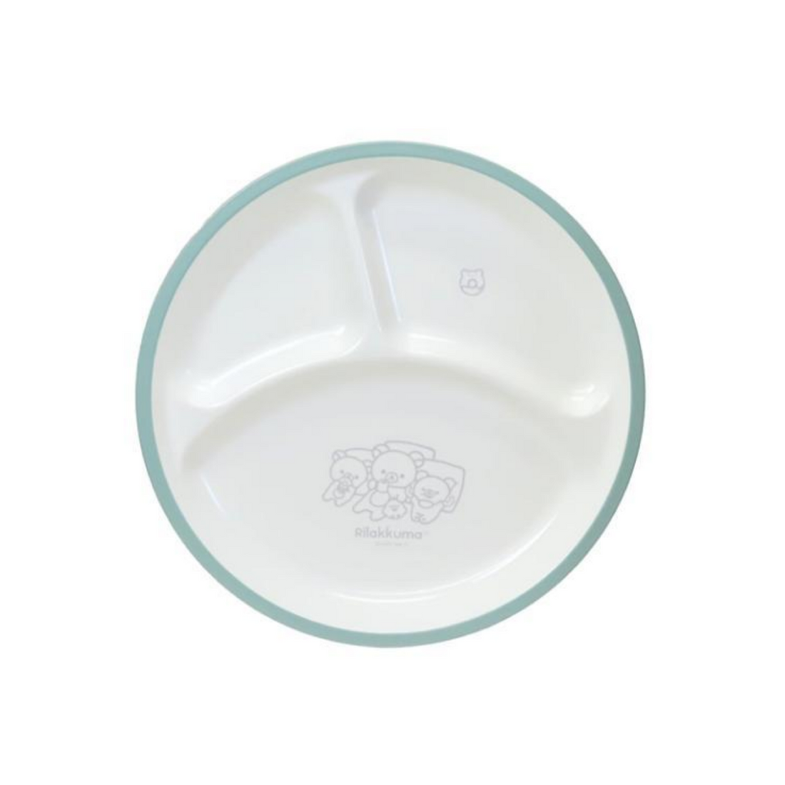 Rilakkuma轻松熊|San-X轻松熊耐热/抗菌ABS树脂防摔圆形分隔餐盘/洗碗机可用|约264x25mm