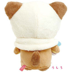 Rilakkuma轻松熊|泡汤/泡温泉系列猫耳朵玩偶/公仔|约19.0x16.0x10.0cm