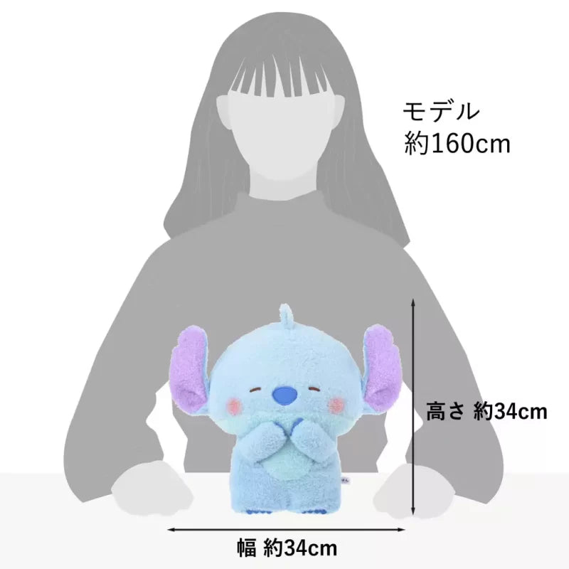 Disney迪士尼|毛茸茸眯眯眼系列大公仔/玩偶|约高さ約33×幅24×奥行き17.5(cm)