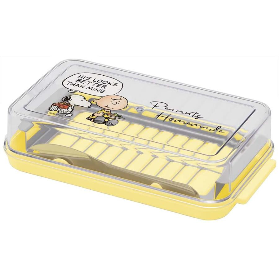 Snoopy|不锈钢黄油盒 带黄油刀 大块黄油切块器/洗碗机可用|约19*17*5cm